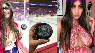 Mia Khalifa Blooded Porn Video - Mia Khalifa Injures Breast After Hit by Stray Hockey Puck, Former Porn Star  to Undergo Surgery for 'Deflated' Boob Implant (See Pics) | ðŸ‘ LatestLY