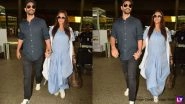 Pregnant Couple Neha Dhupia And Angad Bedi Are All Smiles At The Airport - View Pics