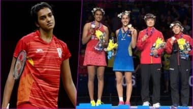 PV Sindhu Settles for 2018 BWF World Championships Silver: Defeat Against Carolina Marin in China Is Her Fourth Straight Loss in Finals This Year!