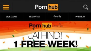 380px x 214px - Pornhub.com Subscription for Free! Indian Users to Get 1 Week Access on the  Porn Site to View XXX Videos As Independence Day Offer | ðŸ‘ LatestLY