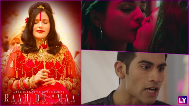 781px x 441px - Radhe Maa in 'Raah De Maa' Web Series Trailer: Hot Lesbian Kiss to ...