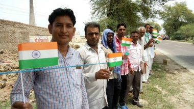 Rajasthan Human Chain, Formed to Thank the Armed Forces This Independence Day, Takes Over Twitter; See Pictures