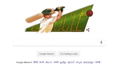 Sir Donald George Bradman 110th Birth Anniversary Google Doodle Shows ‘The Greatest Batsman of All Time’ Smashing Ball Out of Park Wearing Baggy Green!