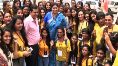 Smriti Irani Interacts with Students of Institute of Design & Technology