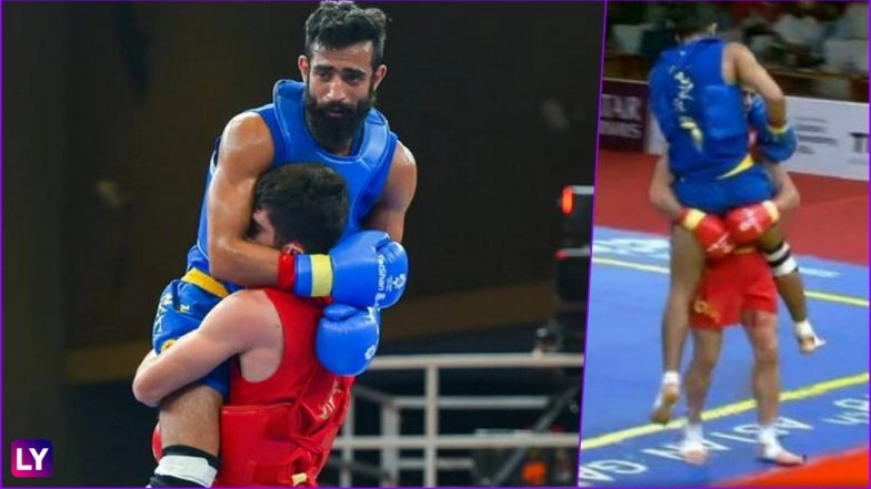 Sportsmanship at Its Best at Asian Games 2018! India’s Injured Surya Singh Carried by Iran’s Erfan Ahangarian Post Wushu Match (Watch Video)