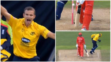 Josh Poysden Bowls a Similar Delivery as Shane Warne's 'Ball of the Century' in a Vitality Blast T20 Match: Watch Videos