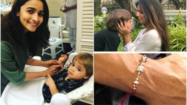 Rakshabandhan 2018 Pics: Alia Bhatt Ties Rakhi to Karan Johar's Son Yash, While Shah Rukh Khan Shares a Cute Moment of Suhana and AbRam