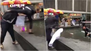 Uber Driver Throws Passenger in a Fountain in Manhattan! Here’s Why (Watch Video)