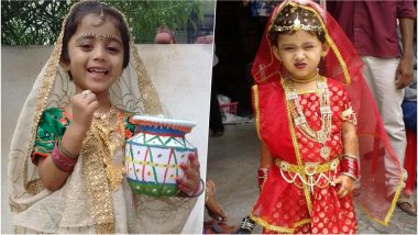 Janmashtami 2018 Dresses and Makeup: Give Your Daughter Radha's Look on Lord Krishna's Birth Anniversary (See Pics & Videos)