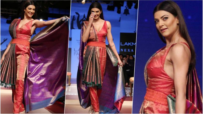 Lakme Fashion Week Winter/Festive 2018 Day 2 Pics: Sushmita Sen Rocks a Traditional Saree with a Modern Twist