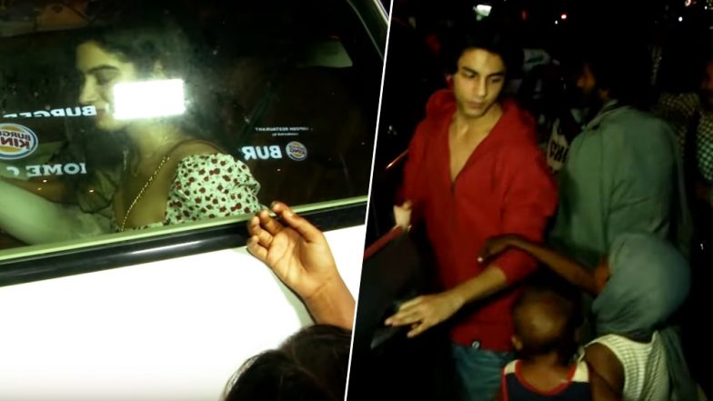 Khushi Kapoor Shies Away As Child Beggar Calls Her Beautiful, While Aryan Khan Called ‘Sachin’ (Watch Video)