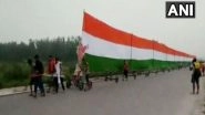 Kanwar Yatra: 35 Pilgrims Carry 361 Feet Long Tricolour, Watch