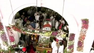 Karunanidhi Funeral News Updates: M Karunanidhi Laid to Rest With Full State Honours at Chennai's Marina Beach
