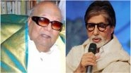 Karunanidhi Gets a Special Tribute by Amitabh Bachchan, Big B Remembers When Kalaignar Awarded Him His First National Award