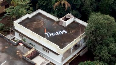 Kerala Floods: Thank You Note Painted on Roof of House From Where Navy Rescued Two Women
