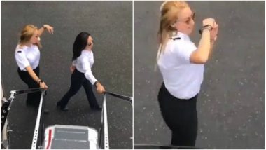 Woman Pilot Performs Kiki Challenge Along With Her Assistant After Jumping From The Cockpit, Watch Video