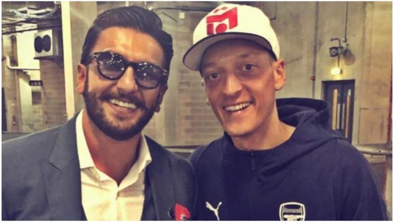 Ranveer Singh's Fan-Boy Moment with Football Star Mesut Özil Will Make All Arsenal Fans Jealous - View Pic