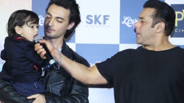 Loveratri Trailer Launch: Salman Khan and Nephew Ahil’s Cute Banter Is the Best Thing You’ll See Today – Watch Video