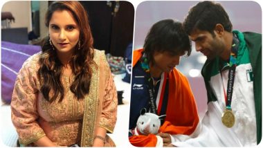 Neeraj Chopra Shakes Hand With Pakistani Athlete Arshad Nadeem at Asian Games 2018; Sania Mirza Hails the Gesture