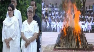 Atal Bihari Vajpayee Cremated With Full State Honours at Smriti Sthal in Delhi, Funeral Pyre Lit by Daughter Namita Bhattacharya