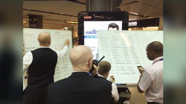 Britain Gatwick Airport Authorities Use White-Boards As Digital Screens Fail, Chaos Lead to Passengers Missing Flights