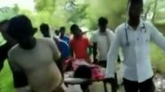 Patient Carried on Cot by Mayurbhanj Locals in Odisha as Bad Roads Prevent Ambulance From Reaching Spot; Watch Video