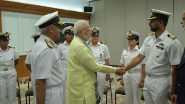 PM Narendra Modi Meets Rescued Indian Navy Commander Abhilash Tomy, Enquires About His Well Being; See Picture