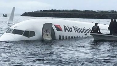 Air Niugini Plane Overshoots Runway in Micronesia to Land on Water Lagoon, Watch Video of Rescue