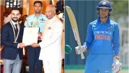 BCCI Congratulates Virat Kohli, Smriti Mandhana for National Awards