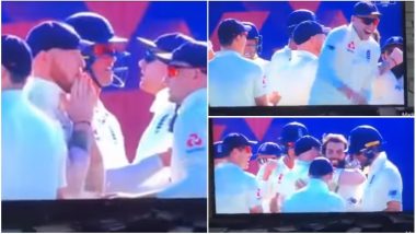 Ben Stokes Accidentally Punches Abdul Rashid's Face While Celebrating Ajinkya Rahane's Wicket During 4th Test Against India (Watch Video)