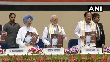 PM Narendra Modi Unveils Venkaiah Naidu's Book 'Moving On… Moving Forward: A Year in Office'; Manmohan Singh, Anand Sharma Also Present At The Event