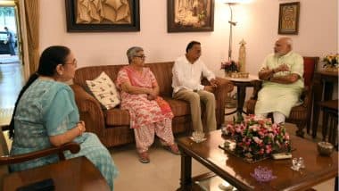 Narendra Modi Spends Time With Late PM Atal Bihari Vajpayee’s Family Members at Their Residence