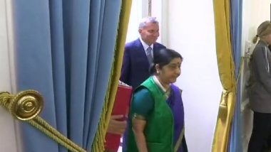 Sushma Swaraj Meets Russian Deputy PM Yuri Borisov At IRIGC In Moscow; India Looking To Invest USD 30 Billion In Russia By 2025