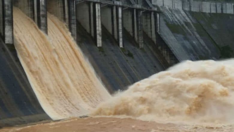 Cyclone Daye Causes Heavy Rainfall and Flooding in Parts of Odisha, Two Shutters of Upper Kolab Dam Opened; Watch Video Cyclone Daye Causes Heavy Rainfall and Flooding in Parts of Odisha, Two Shutters of Upper Kolab Dam Opened; Watch Video