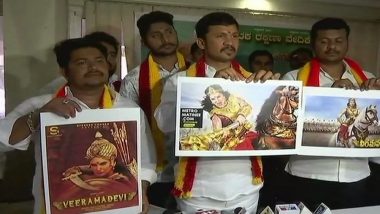 Sunny Leone 'Veeramahadevi' Posters Torn in Karnataka by Karave Yuva Sene Protesting Against Actress Getting Lead Role in Film