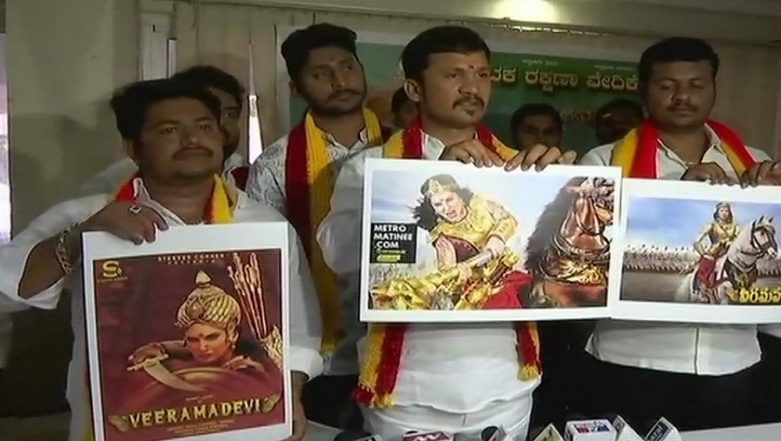 781px x 441px - Sunny Leone 'Veeramahadevi' Posters Torn in Karnataka by Karave ...