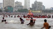 Ganesh Chaturthi 2021: Over 34,000 Idols Immersed on Anant Chaturdashi in Mumbai; 3 Boys Who Ventured Into Sea Still Missing