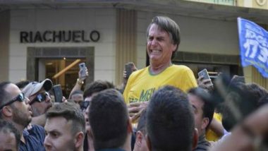 Brazilian Presidential Candidate Jair Bolsonaro Stabbed at Campaign Rally; Critical in Hospital (Watch Video)