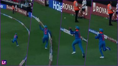 Manish Pandey Takes a Stunning Catch at India vs Pakistan, Asia Cup 2018 to Dismiss PAK Captain Sarfraz Ahmed (Watch Video)