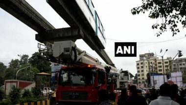 Mumbai: Monorail Train Services Disrupted Near Chembur Naka Station Due to TV Cable Wires