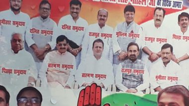 Congress' Caste-Based Posters Out in Bihar, Rahul Gandhi Promoted as 'Brahmin'