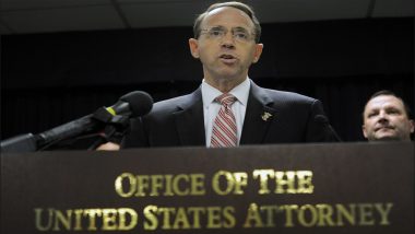 US Deputy Attorney General Rod Rosenstein Resigns