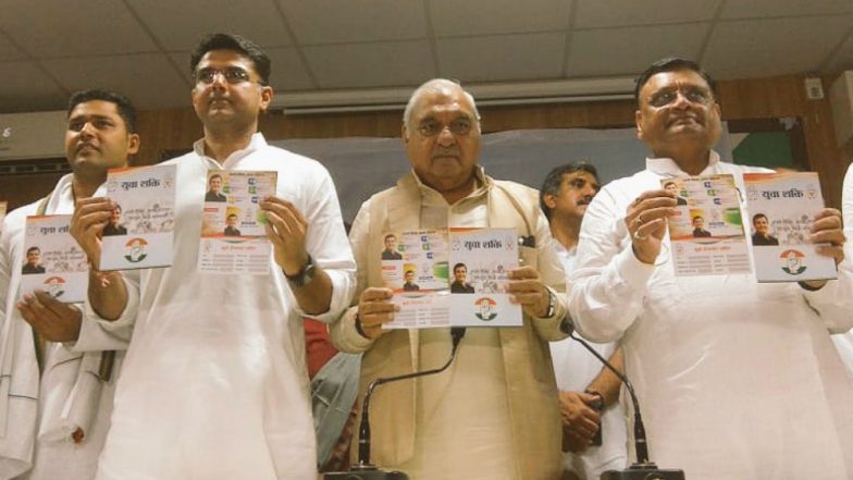 Rajasthan Assembly Elections 2018: Congress Says Will Include Rs 3,500 Allowance to Youth from Needy Families in Manifesto