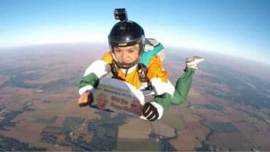 Indian Skydiver Sheetal Mahajan Jumps Off Plane From 13,000 Feet Height to Wish PM Narendra Modi on His Birthday