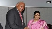 Sushma Swaraj, Fiji PM Frank Bainimarama Discuss Defence Cooperation on Sidelines of UN General Assembly Meeting
