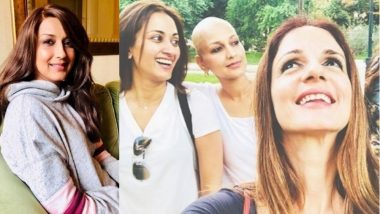 Sonali Bendre Ditches Her New Wig, Flaunts Her Cool Bald Look Instead While Chilling With Friends – See Pic