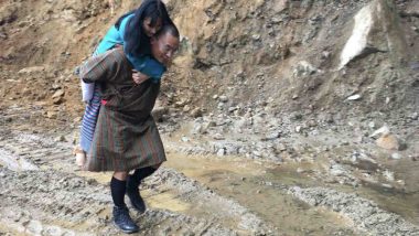 Ex Bhutan PM Tshering Tobgay Carrying Wife Tashi Doma on His Back is Reminding Internet of All Things Romantic (See Pic)