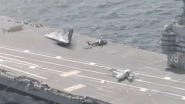 Triangle Shaped UFO Spotted on US Aircraft Carrier? Hoax Busted, Here Is the Real Unedited Video