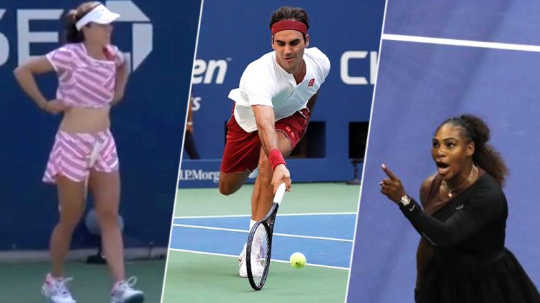 US Open 2018 Top Moments: Alize Cornet’s Shirt Change Controversy to Serena Williams’ Meltdown to Roger Federer’s Unforgettable Shot and Much More, See Videos