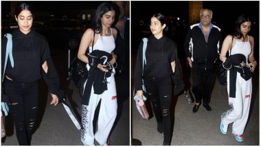 Janhvi Kapoor in an All- Black Attire or Sister Khushi's All- White Avatar - Whose Airport Look are You Digging?